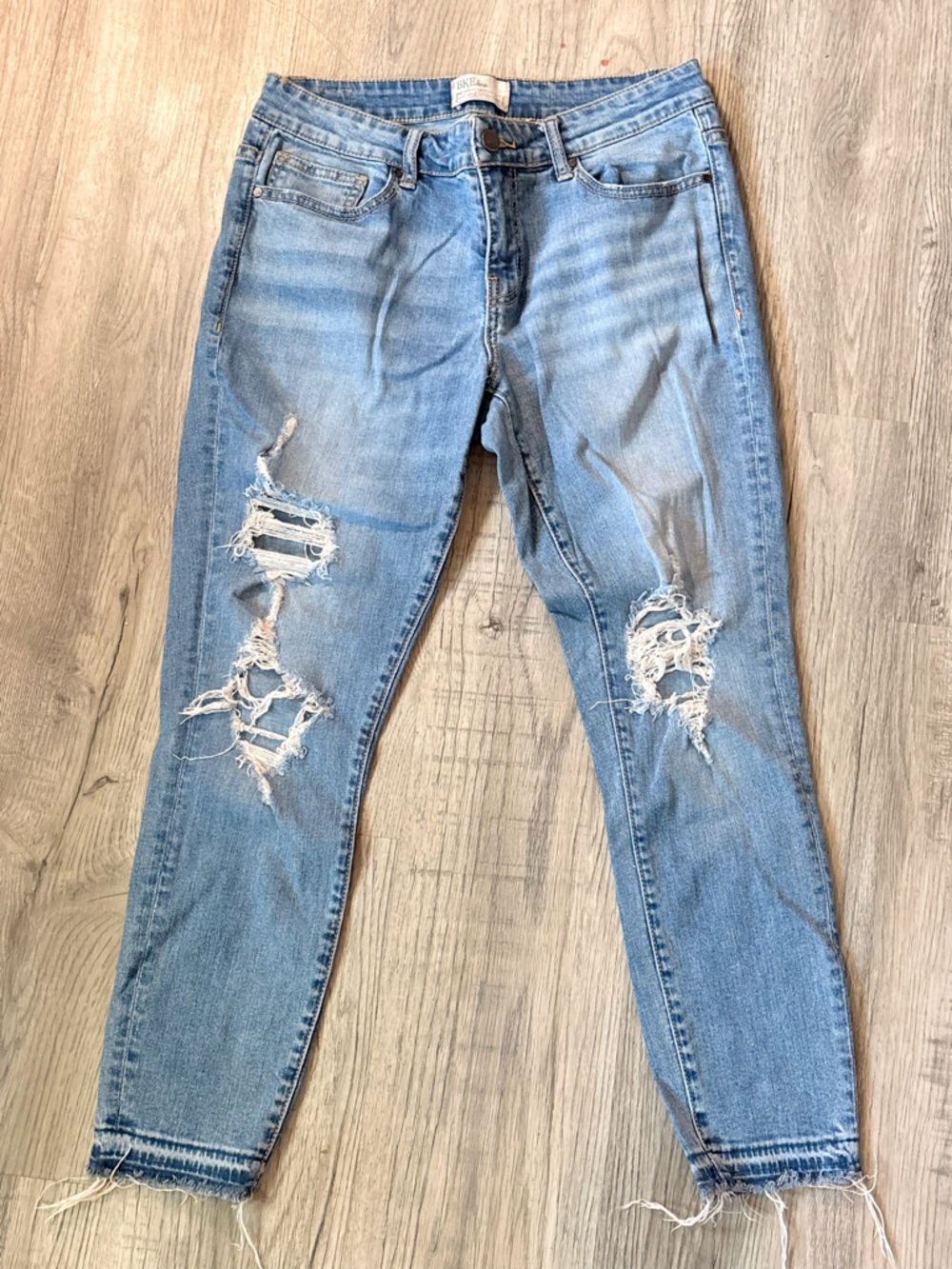 BKE Light Blue Ripped Skinny Jeans